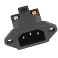thumbnail image 3 of IEC Power Socket, Wear Resistant AC Power Socket Pure Copper IEC Power Inlet Power  for Professional Audio Visual Appliances, 3 of 7
