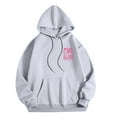 thumbnail image 3 of QUINDOS Women's Hoodies and Sweatshirts Letter Plus Size Womens Sweatshirts and Hoodies Casual Graphic Long Sleeve Crew Neck Pullover Tops, 3 of 4