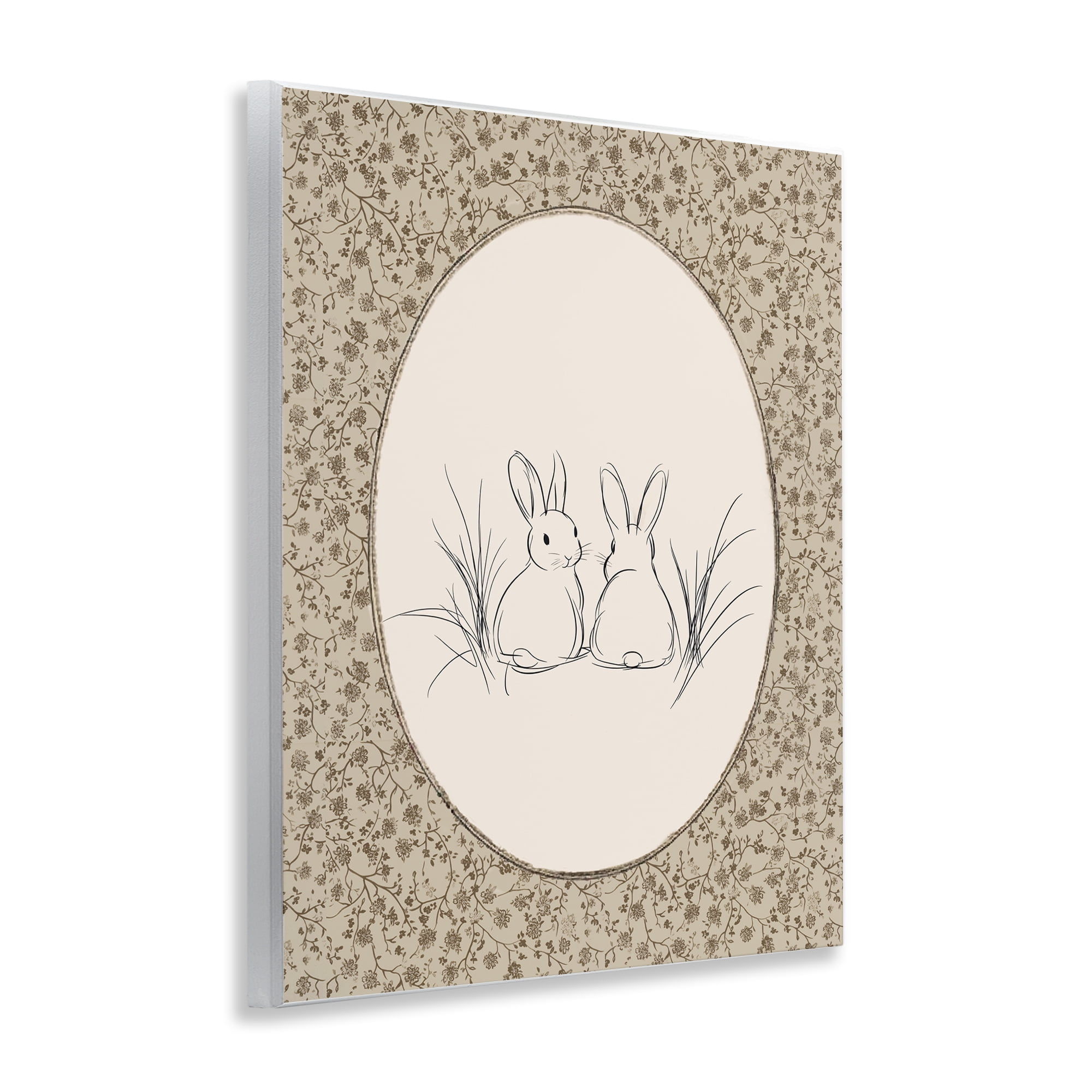 Stupell Industries Vintage Baby Bunnies Wall Plaque Art, design by Ramona Murdock