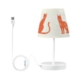 thumbnail image 3 of Cats Triangles LED Desk Lamp Table Lamp USB Bedside Nightstand Small Lamp for Bedroom Living Room Kids Room, 3 of 8
