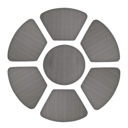 

PVC Wedge Placemats Set Round Heat Resistant Non-Slip Place Mats