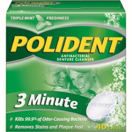 polident 3 minute denture cleanser tablets 40 ea pack of 12