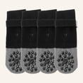 thumbnail image 5 of Unique Bargains 4 Pcs Non-Slip Durable Dog Socks With Reflective Tapes Gray S, 5 of 7
