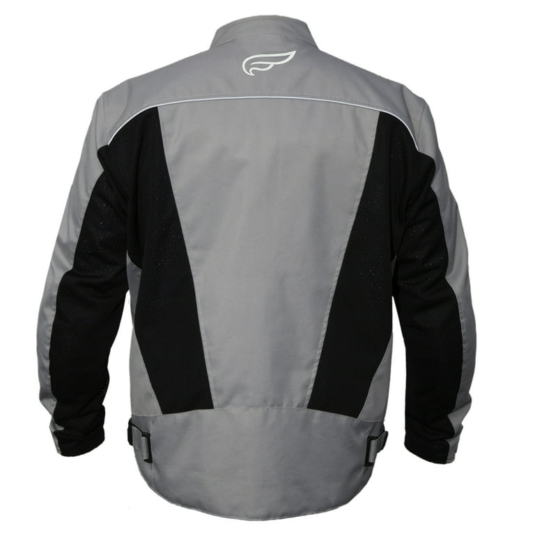 Fulmer, 5091926, Men's Cool Mesh Motorcycle Jacket with Armor - Grey/Black,  2X-Large 