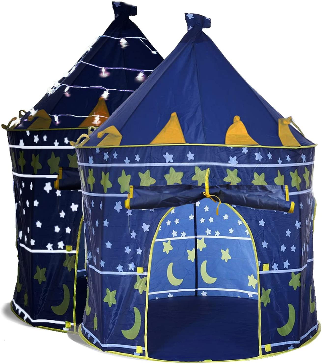 Portable Folding Fairy Play Tent Children Kids Castle Cubby Play House Toy Blue