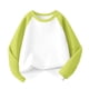 thumbnail image 2 of Blusas y camisas de manga larga con cuello redondo para niños, color liso, cuello redondo, manga larga, jersey cálido para niños medianos y grandes, camiseta de poliéster para niñas., 2 of 6