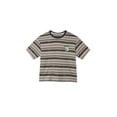 thumbnail image 5 of NIPAXO Boys Outfits Set Elastic Waistband Cotton Blend Knit Striped Crewneck Tent Graphic T-Shirt Shorts Set for Toddler Little Boys Age 4-5 Years Green, 5 of 14