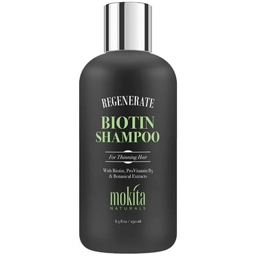 Mokita Naturals Hair Thickening Shampoo & Biotin Shampoo for Hair Volumizing Shampoo for Thinning Hair and Fine Hair, Regrowth Thickening Products for Men Women, Sulfate Free & Vegan Friendly Mens Sha