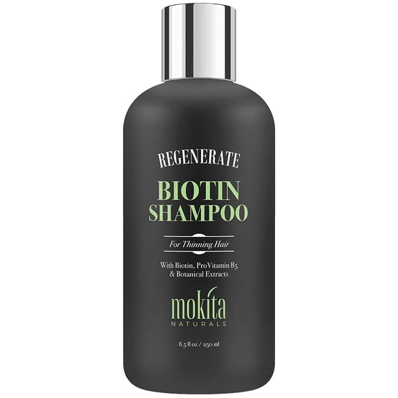 Mokita Naturals Hair Thickening Shampoo & Biotin Shampoo for Hair Volumizing Shampoo for Thinning Hair and Fine Hair, Regrowth Thickening Products for Men Women, Sulfate Free & Vegan Friendly Mens Sha