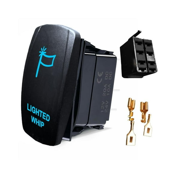 Rzr Can Am Maverick Sxs Utv Blue Led Lighted Whip Rocker Switch #Aclwsb - Rzr Can Am Maverick Sxs Utv Blue Led Lighted Whip Rocker Switch #Aclwsb -