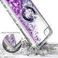 thumbnail image 3 of NageBee Designed for iPhone 6 6S 7 8, iPhone SE 3/2 (2022/2020 Edition) Magnetic Case for MagSafe, Tempered Glass Screen Protector/Wrist Strap Lanyard, Glitter Floating Liquid Cute Case (Purple), 3 of 6