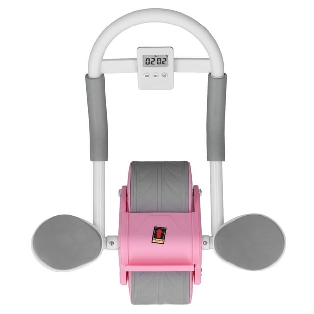 Double Wheel Abdominal Roller, Automatic Rebound Abdominal Core Strength Training Exercise Equipment