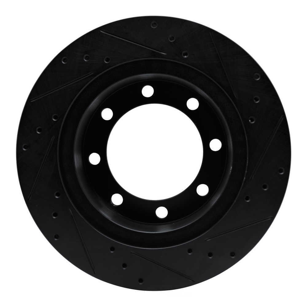 Dynamic Friction Company 633-40047L DFC Brake Rotor - Drilled And Slotted - Black