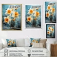 thumbnail image 4 of Designart "Sunny Daffodil Blossom III" Daffodils Floater Framed Wall Art Living Room, 4 of 5