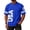 Blue, variant on Men's Short Sleeve V Neck Jersey Style Tops "USA"Alphabet Pattern Printed T-Shirt The 250 Years of USA Flag Design Short Sleeves,Blue,XXL