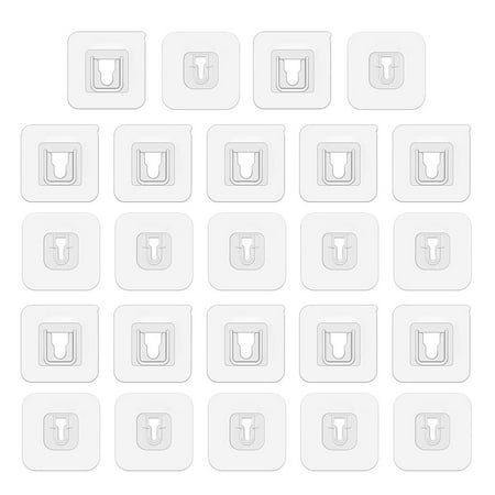 

22 Pairs Double-sided Adhesive Wall Hooks Household Wall Storage Hangers