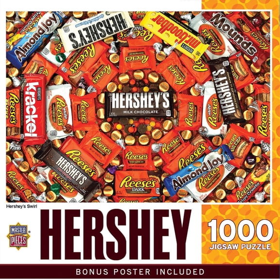 MasterPieces Hershey's Swirl Jigsaw Puzzle, Officially Licensed 1000 Piece Puzzle, 19.25 x 26.75 In