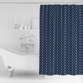 thumbnail image 2 of Shower Curtain, Abstract Blue White Chevron Texture Waterproof Shower Curtain Set with Hooks for Bathroom Showers,Stalls and Bathtubs,72x72In Geometric Herringbone, 2 of 8