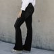 thumbnail image 5 of Pntutb moda mujer botón sólido cintura alta bolsillo Jeans pantalones bengalas pantalones de mezclilla Pntutb Pntutb-2641, 5 of 8