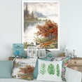 thumbnail image 3 of Designart 'View Of The Lake In Autumn Colored' Traditional Framed Art Print, 3 of 4