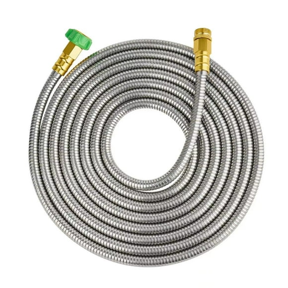 Skyward 304 Stainless Steel Garden Hose 20 Ft With Female To Male Metal Connector Anti-Leakage Flexible & Lightweight Kink Free Water Hose Easy To Use & Store (20Ft)