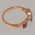 thumbnail image 4 of LBG British Made Real Solid 9k Rose Gold Natural Ruby & Opal Womens Band Ring - 33 size options - Size 6.25, 4 of 6