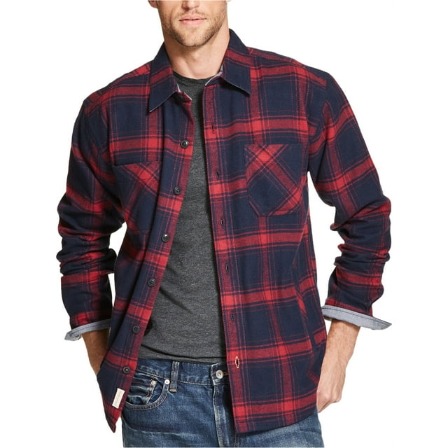 Weatherproof Chemise en Flanelle pour Hommes, Bleu, Très Grand