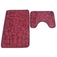 thumbnail image 1 of Cómoda alfombra de baño antideslizante, alfombrilla absorbente de agua para bañera y ducha, con núcleo de espuma viscoelástica, suave, adecuada para cualquier ocasión, 50 cm x 80 cm, color rojo, 1 of 5