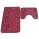 thumbnail image 1 of Alfombrilla de baño de dos piezas de franela con diseño de guijarros en relieve 3D, alfombrilla de suelo antideslizante absorbente de 3 piezas, 1 of 5