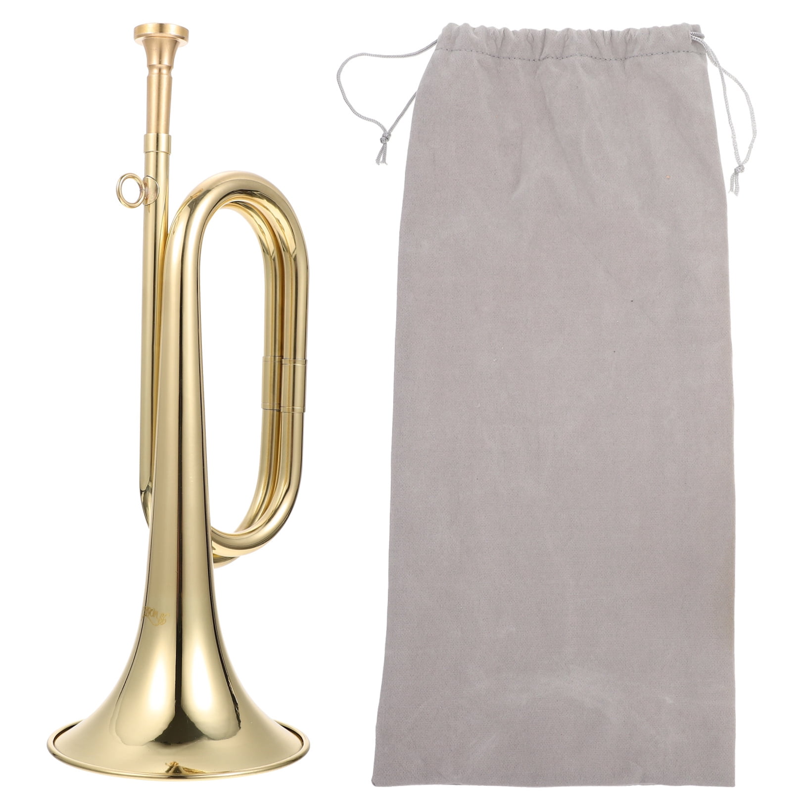 Topbathy Professional Brass Trumpet Bugle Set for Beginners Military Parade Band Set