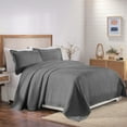 thumbnail image 3 of Superior 3-Piece Victory Cotton Matelasse Grey Bedspread Set, King, 3 of 10
