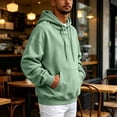 thumbnail image 6 of UDAUDU Mens Fleece Hoodie Oversized Drawstring Hooded Sweatshirt | Long Sleeve Hood Drawstring Vintage Running Warm Fall Winter Clothes XL, 6 of 9