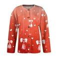 thumbnail image 5 of Valentine's Day Cardigans for Women Love Heart Graphic Y2K Button Open Front Sweaters Valentines Day Outfits, 5 of 6