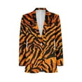 thumbnail image 3 of Uorisanigo Tiger Stripe Mens Blazer Jacket Size XS Regular Fit Comfortable One Button Mens Casual Blazers Soft Long Sleeve Lightweight Daily Blazer Notch Stylish, 3 of 6