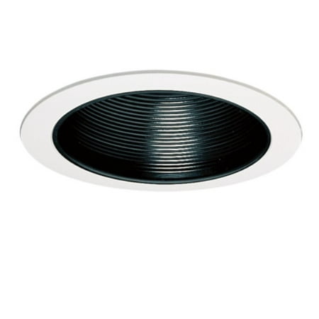 - NICOR Lighting 6-Inch Baffle with Single Piece Trim, White (17503)