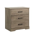 thumbnail image 5 of Prepac Rustic Ridge Farmhouse Nightstand Bedside Table, Brown Nightstand for Bedroom, End Table with 3 Drawers 16.25"D x 27.5"W x 26.75"H, DDNR-1603-1, 5 of 12