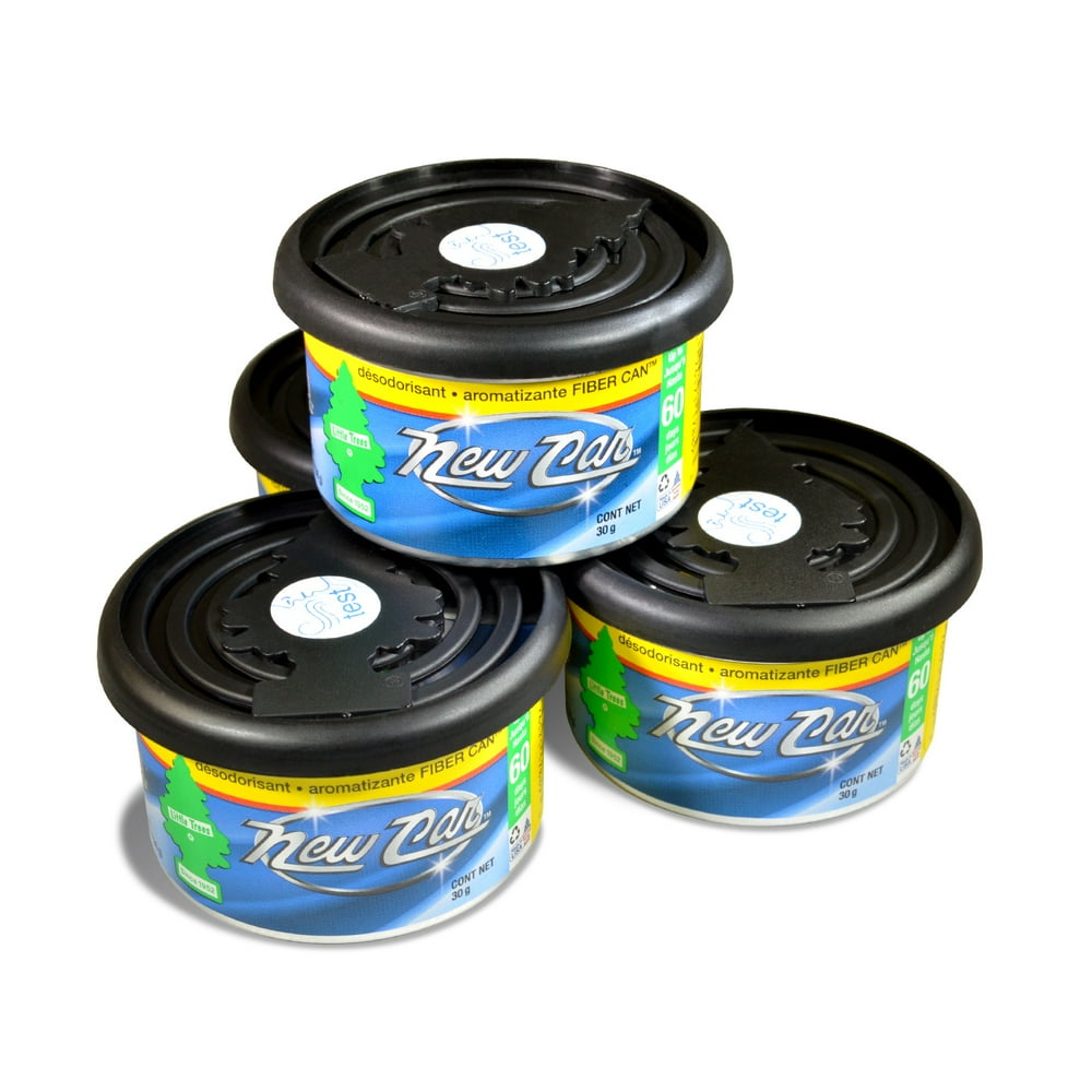 Little Trees New Car Scent Fiber Can Air Freshener, 4 Pack Walmart
