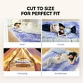 thumbnail image 7 of 3 Inch Mattress Topper 7-Zone Memory Foam Mattress Topper Pressure Relief Soft Mattress Pad, CertiPUR-US Certified, King Size Bed, 7 of 7