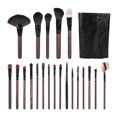 thumbnail image 1 of Juego de brochas de maquillaje, 21 Uds., mango de madera, sombra de ojos, base, colorete, herramienta cosmética con bolsa de almacenamiento, 1 of 8
