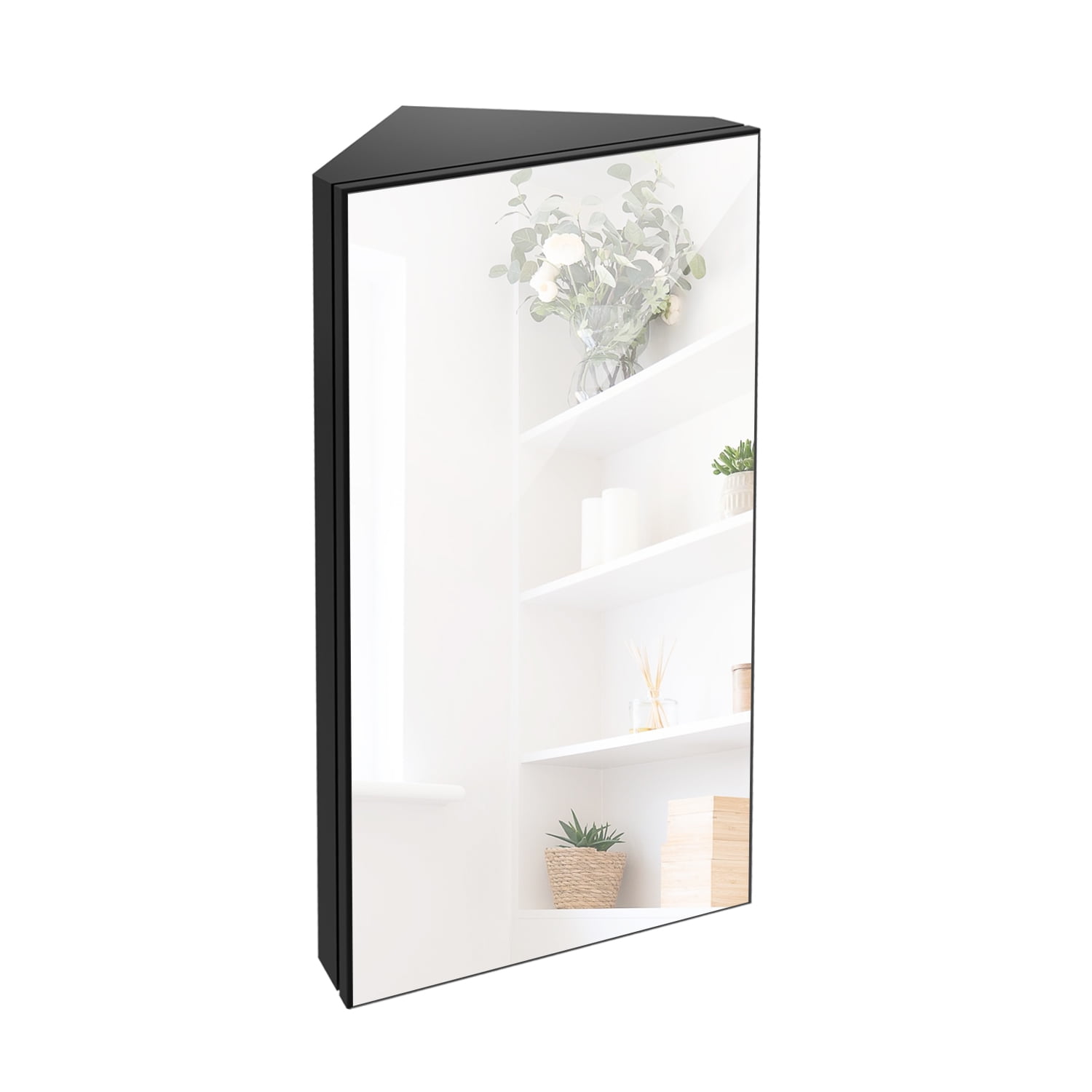 Eclife 24" Corner Medicine with Mirror SpaceSaving 1 Door