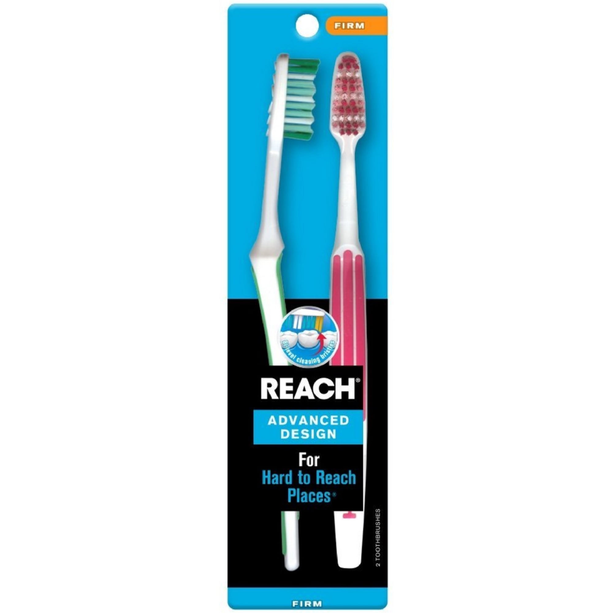 REACH Advanced Design Toothbrushes Firm Full Head, Color May Vary, 3 ea