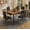 Retro, variant on Asofer Dining Table Set for 4 with PU Chairs, Kitchen Table and Chairs for Dining Room Breakfast Nook, Retro