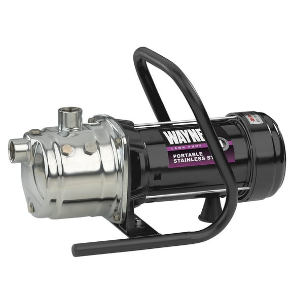 WAYNE Portable Lawn Sprinkling Pump PLS100 - 1 HP Stainless Steel - Silver