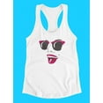 thumbnail image 3 of Cool Pop Art Woman Face  Tank Women -Image by Shutterstock, Female Medium, 3 of 4