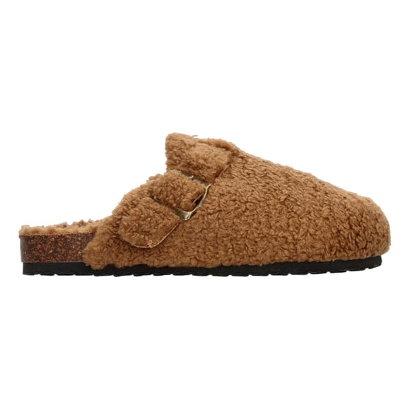 Pantuflas Mujer Berlín Café Cómodas Con Peluche Para Dama cafe 23 MX