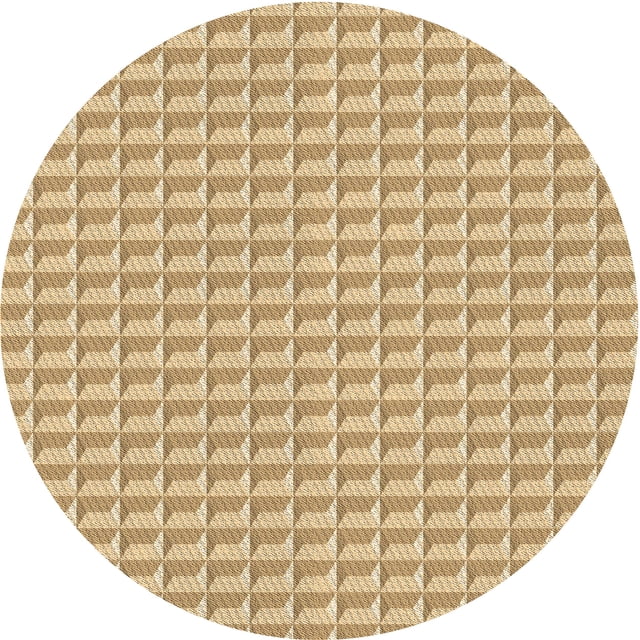 Ahgly Company Tapis d'Intérieur Lavables en Machine, Ronds, Transitionnels, Brun Cannelle, Ronds de 3'
