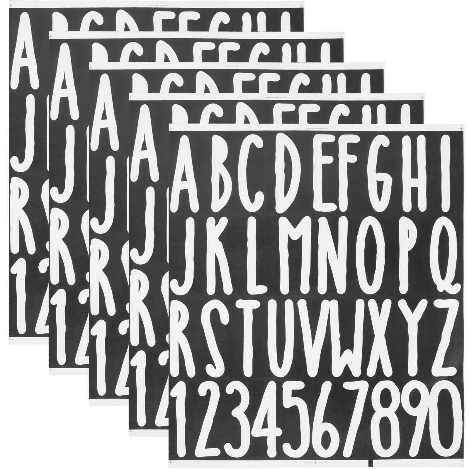 5 Sheets Mailbox Letters Stickers Adhesive Mailbox Numbers for Outside