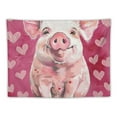 thumbnail image 5 of BCIIG Hearts Pig Tapestry Wall Hanging Unique Style Graphic Tapestries Home Wall Decor Art for Living Room Bedroom Apartment Farmhouse Dorm 40x60inch, 5 of 6