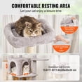 thumbnail image 2 of Cat Tree for Indoor Cats, 60.6" Cat Tower with Cat Condo, Sisal Scratching Post, Hammock, Top Perch, Jumping Platforms 60.6" - Light Grey, 2 of 5