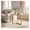 Natural, variant on Sunshen Farmhouse Side Table, 22.5” Round End Table with Solid Rubber Wood Legs, Compact Nightstand Bedside Table for Small Spaces, Accent Table for Living Room Bedroom (Walnut,1)